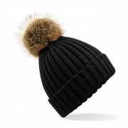 Prudhoe Golf Club Fur Pom Pom Chunky Beanie Hat